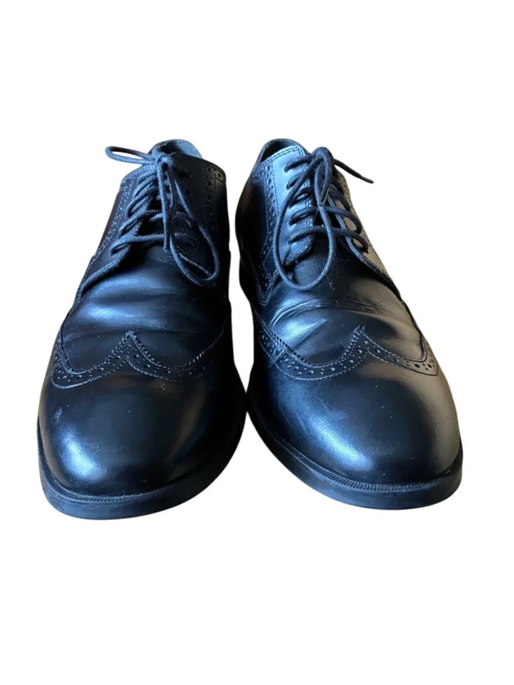 Cole Haan Men’s Black Leather Wingtip Oxford C13146‎ Lace-Up Dress Shoes 11 M